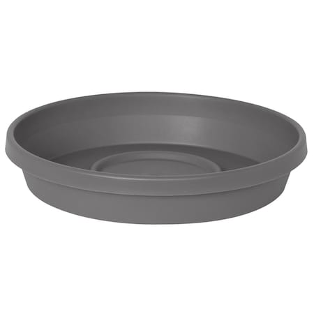 Bbq Innovations 15-20 in. Terra Plant Saucer Tray for Planters, Charcoal BB2528655